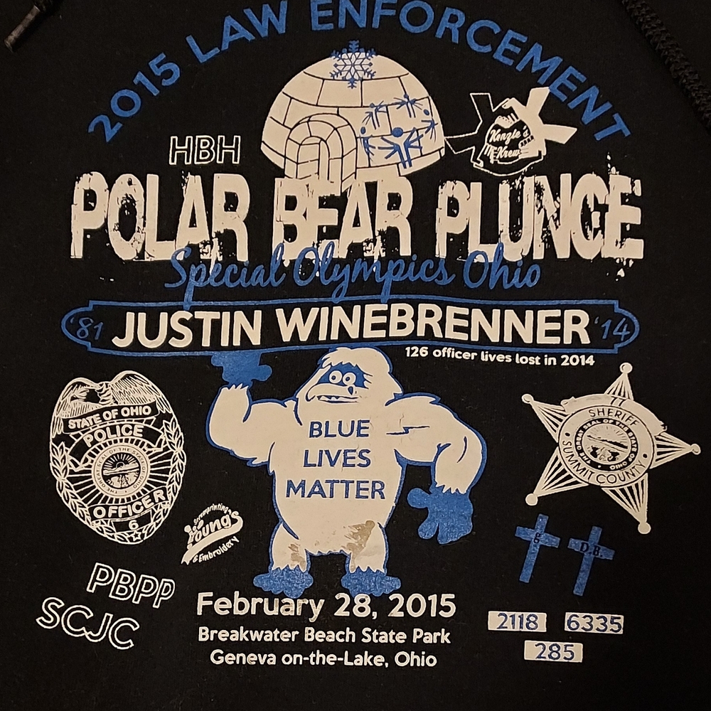 Black Polar Bear Plunge Hoodie